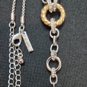 White House Black Market Mixed Metal Tassel Long Necklace